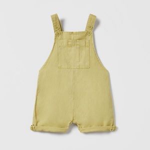 ZARA FLUID LINEN BLEND OVERALLS